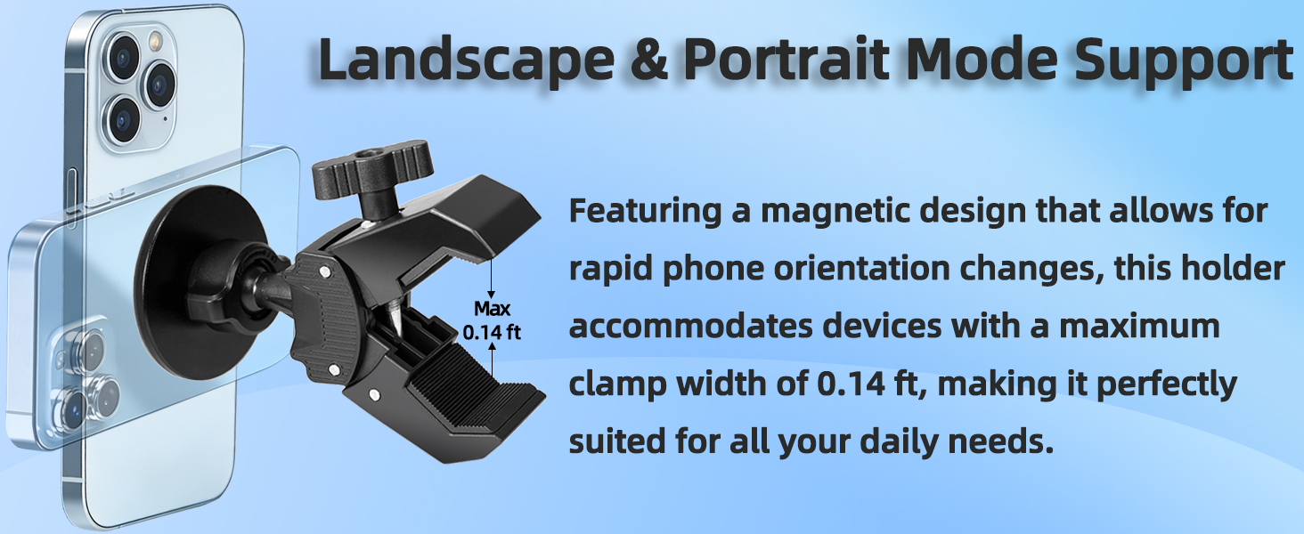 Magneti c Phone Mount for Stroller, Exercise Bike