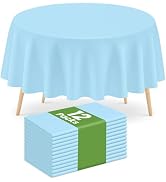 Light Blue Round Tablecloth
