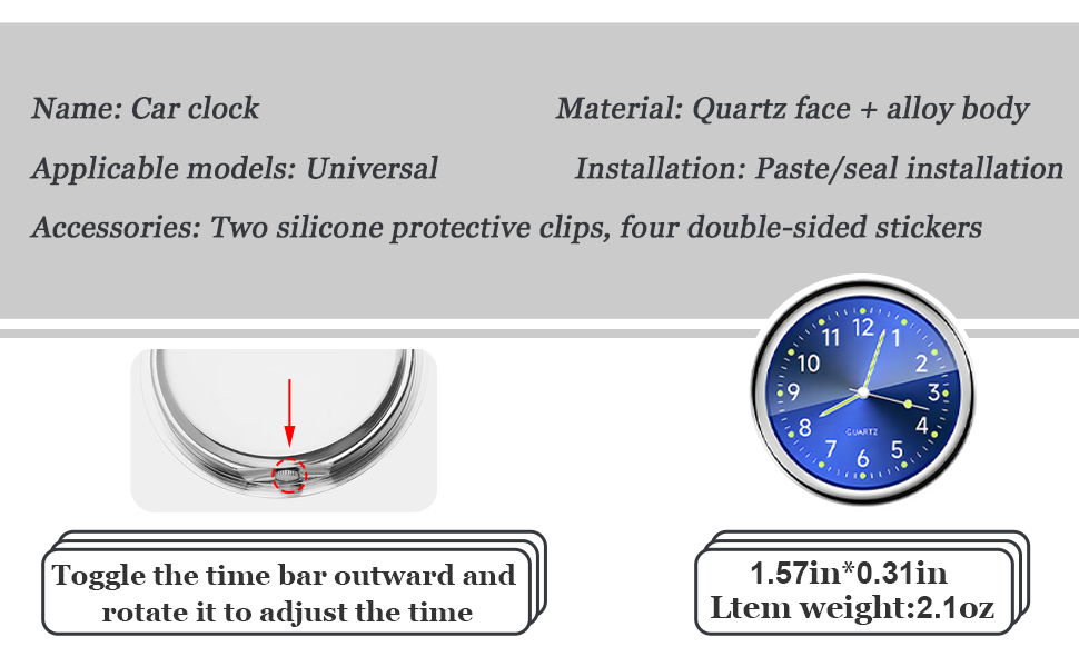 This is a 1.57 inch mini clock, which small and elegant, does not occupy too much space.