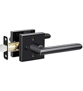 HOSOM Black Door Handle Interior, Privacy Door Levers for Bedroom and Bathroom, Door Knobs Keyles...