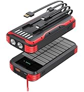 MINRISE Solar Charger Power Bank, 40000mAh Portable Charger PD 20W Fast Charging Solar Power Bank...