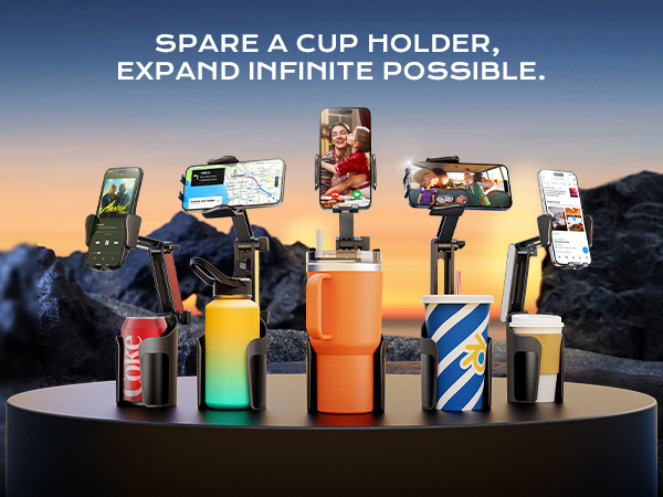 cup holder phone mount for car