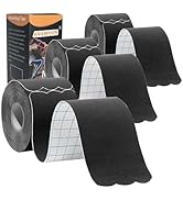 Kinesiology Tape Pro Athletic Sports (3 Rolls,60 Precut Strips) Waterproof Breathable Latex Free ...