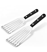 Joyfair Fish Spatula Metal Spatulas (Large &amp; Small), 2 Pcs Stainless Steel Cooking Utensils Barbe...