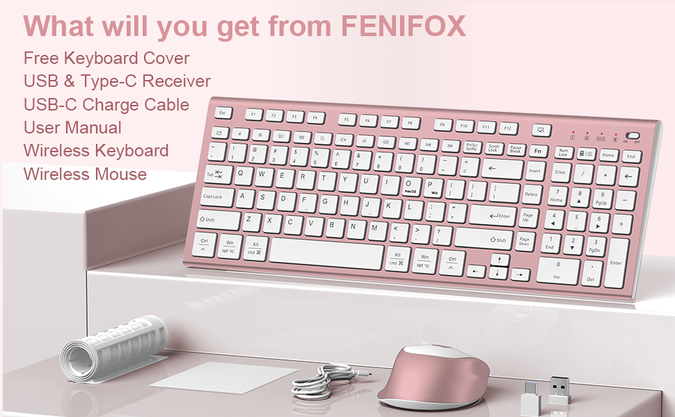Wireless mouse and keyboard