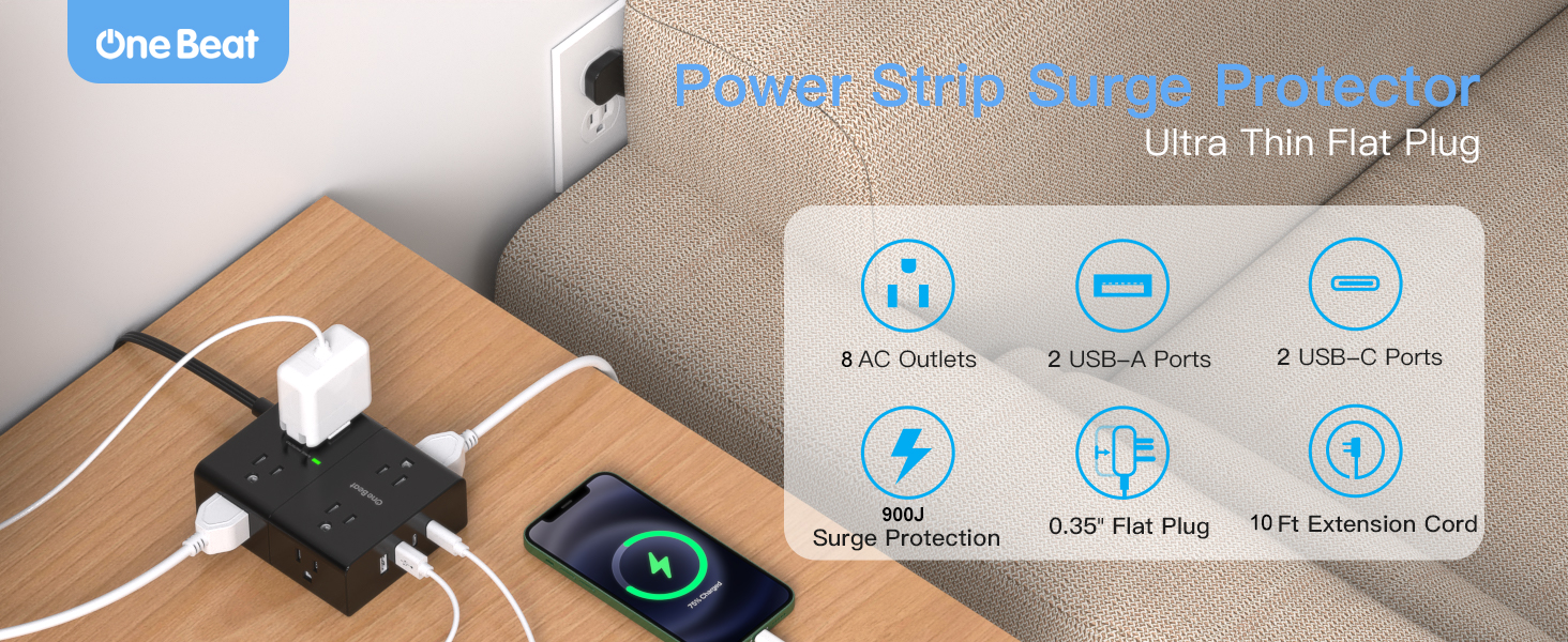 Surge protector power strip