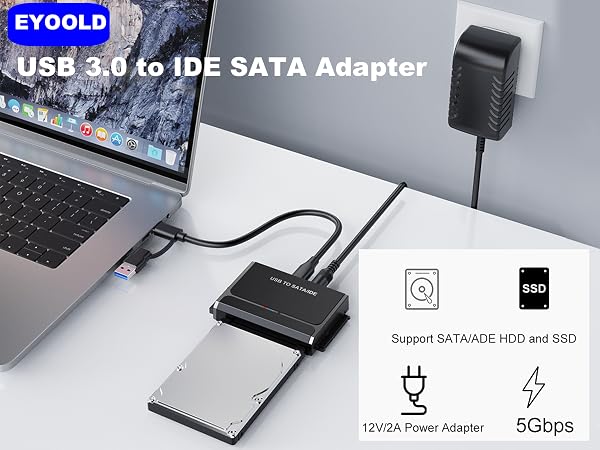 Hard Drive Adapter Kit for Universal 2.5/3.5 HDD/SSD Hard Drive Disk