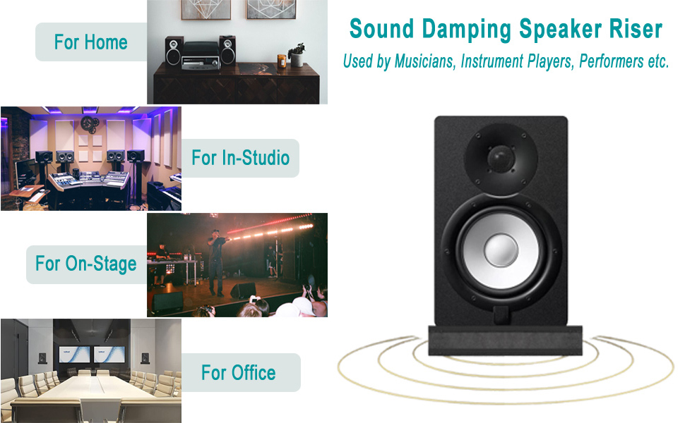 sound damping speaker riser