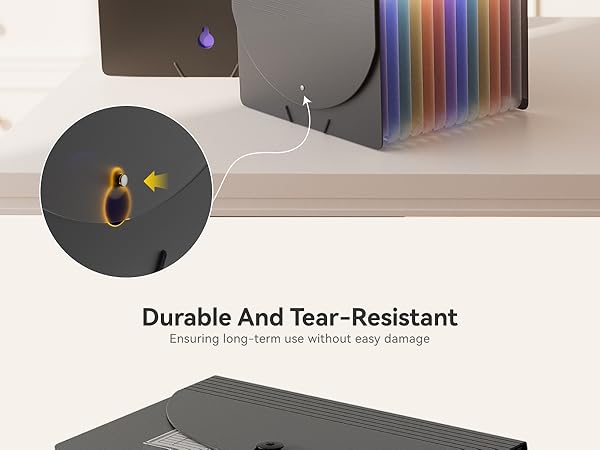 ThinkTex Expanding File Folder 12 Pockets Accordion File Organizer