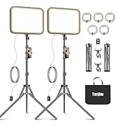 Torjim 12'' LED Video Light Kit | High Brightness | 5 Lighting Modes | 3000-6500K Studio Lights w...