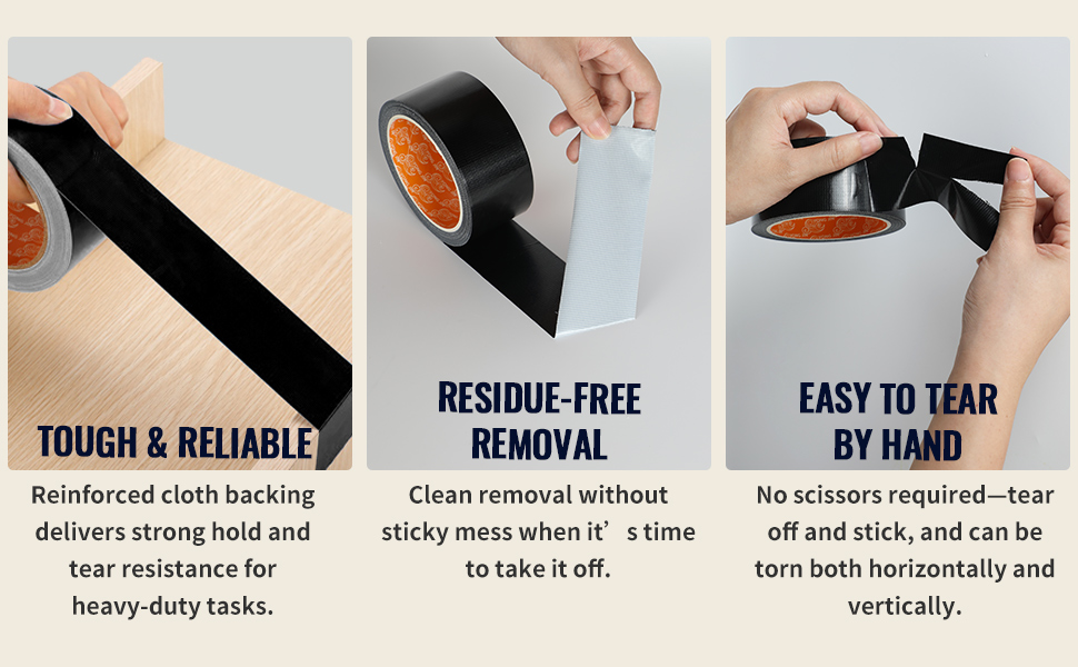 Tough &amp;amp; Reliable/Residue-Free Removal/Easy to Tear by Hand