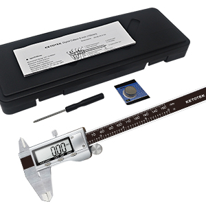 a caliper, a screwdriver, and a screwdriver.