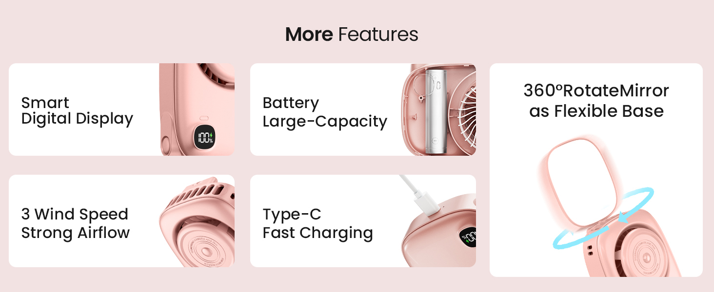 lash fan neck fan rechargeable battery operated fan essentials desk fans small quiet