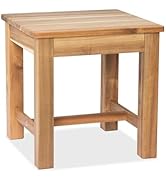 VICTORY RELAX 12 Inch Wooden Step Stool, Small Nature Beach Chair Under Desk, Indoor Acacia Wood ...