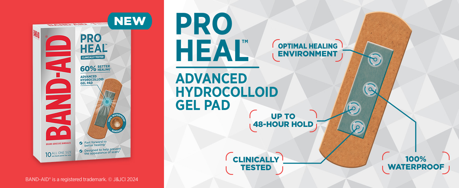 Pro Heal bandages are clinically tested &amp; shown to lead to better healing of cuts and wounds