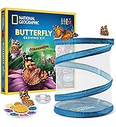 National Geographic Butterfly Growing Kit - Butterfly Habitat Kit with Voucher to Redeem 5 Caterp...