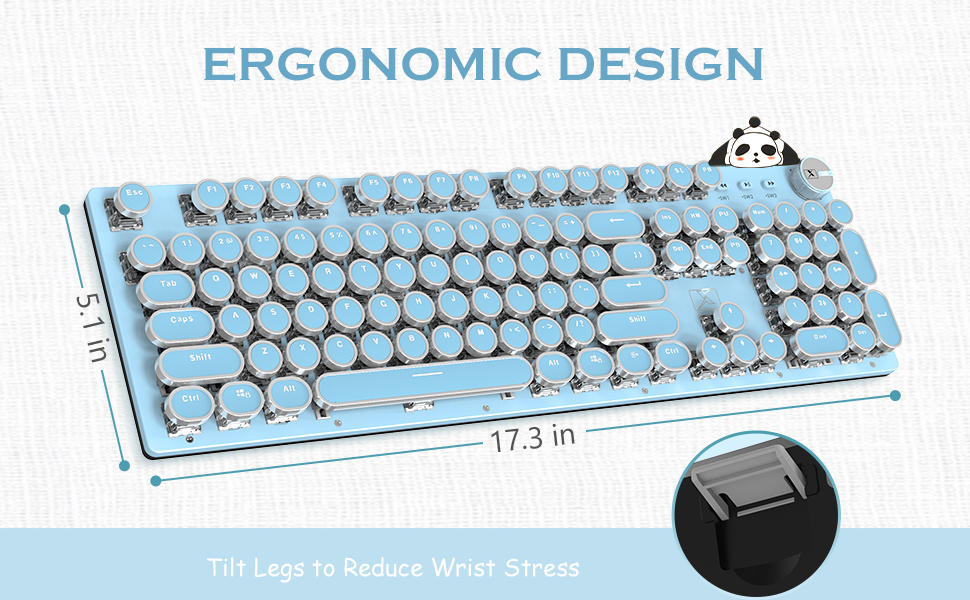 USB Wired Anti-ghosting Metal Panel Keyboard 