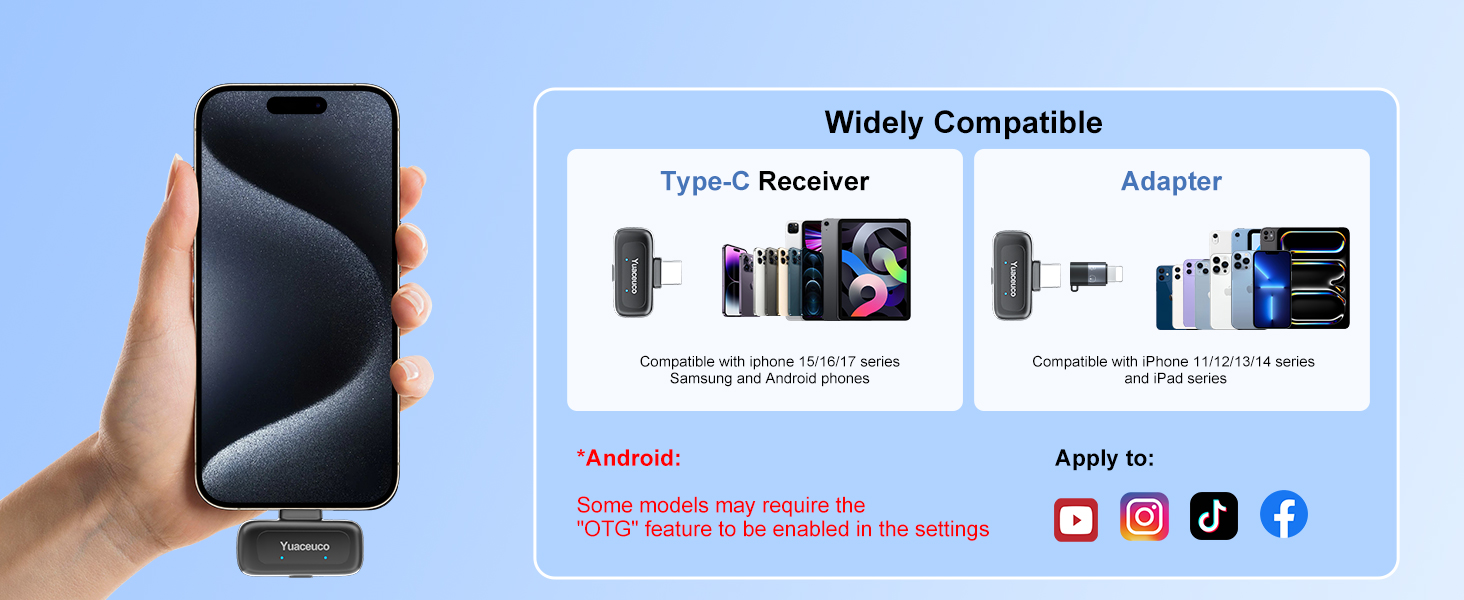 Mini Wireless Lavalier Microphone for iPhone