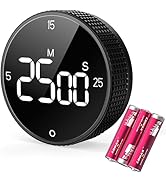 AllBean Magnetic Kitchen Timer for Cooking with Loud Alarm - [AAA Battery Included &amp; Large LED Di...