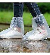 10 Pairs Waterproof Shoe Covers for Rain, Disposable Plastic Rain Boot Covers, Non-Slip Indoor Ou...