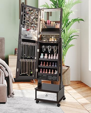 jewelry cabinet with wheels