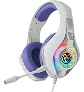 Tatybo Gaming Headset for Ps4 Ps5 Switch PC Mobile Xbox with Noise Canceling Mic, Wired Gaming He...