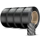 SUNLU 500g Silk PLA Filament Refill 1.75mm, Silk Black PLA Plus Refill 4 Packs, No-Spool 3D Print...