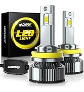 AUXITO H11 LED Bulbs, 120W 24000LM Per Set, 900% Brighter, 6500K Cool White Adjustable H8 H9 LED ...