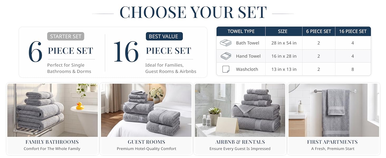 Choose your set - 6 picece or 16 piece