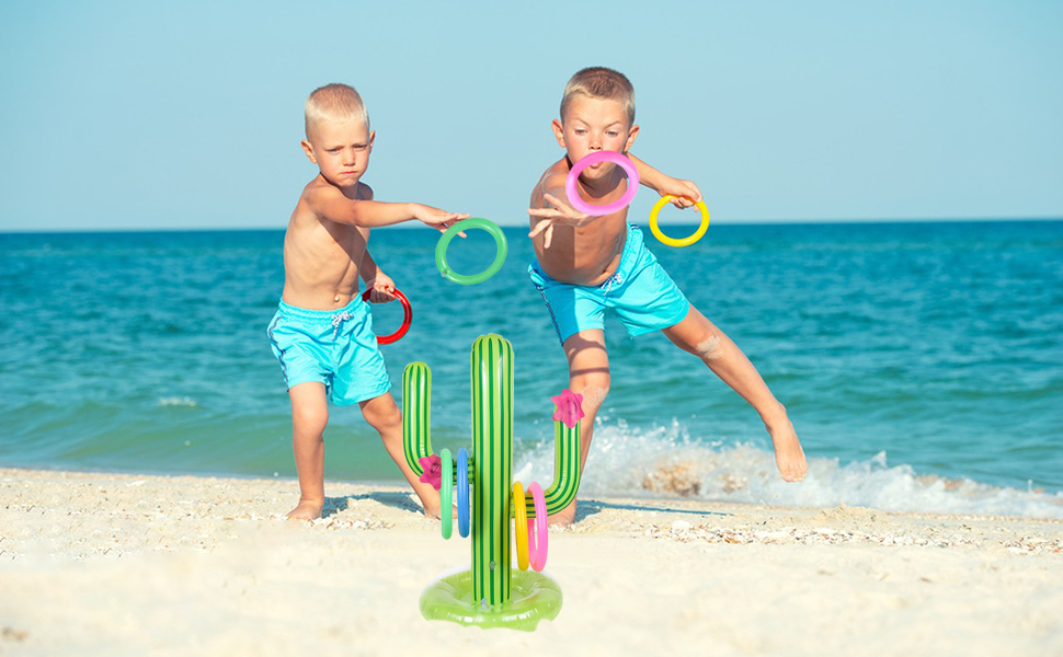 Inflatable Cactus Ring Toss Game Set