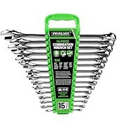 SWANLAKE GARDEN TOOLS 15-Piece Combination Wrench Sets, Open End Long Wrench Set SAE 1/4" to 1", ...