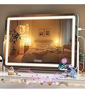 Hasipu Vanity Mirror with Lights and Bluetooth Speaker, 27.6
