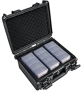 Migitec Waterproof Graded Card Storage Box Compatible with 102 Slabs, Sports Trading Card Case Fi...