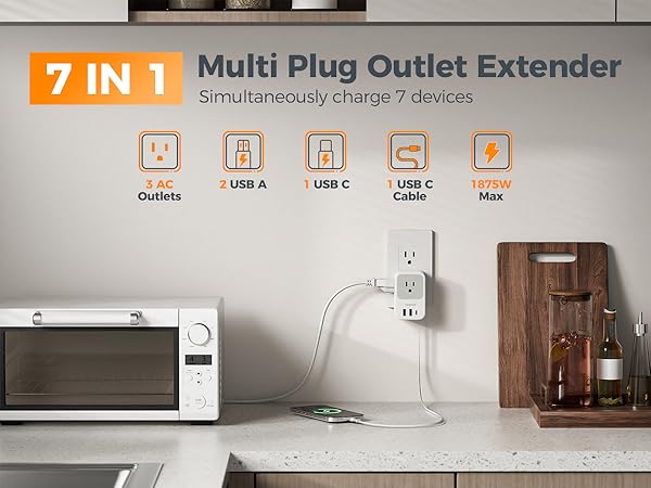 Multi Plug Outlet Extender