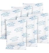 Silica Gel Packets – 50 Gram 25 Packs Moisture Absorbers, Desiccant Packs for Storage, Food Safe ...