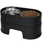 MASOCAT Raised Dog Bowls,Stainless Steel Dog Food Dish and Pet Water Bowls,Elevated Height Adjust...