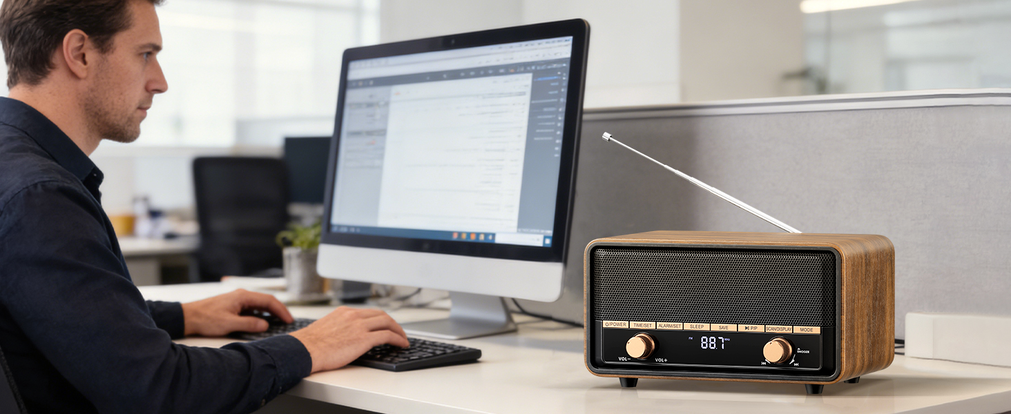 retro clock radio