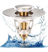Brushed Nickel Bathroom Sink Stopper Drain Strainer mermaid magic mer-maid as seen on tv