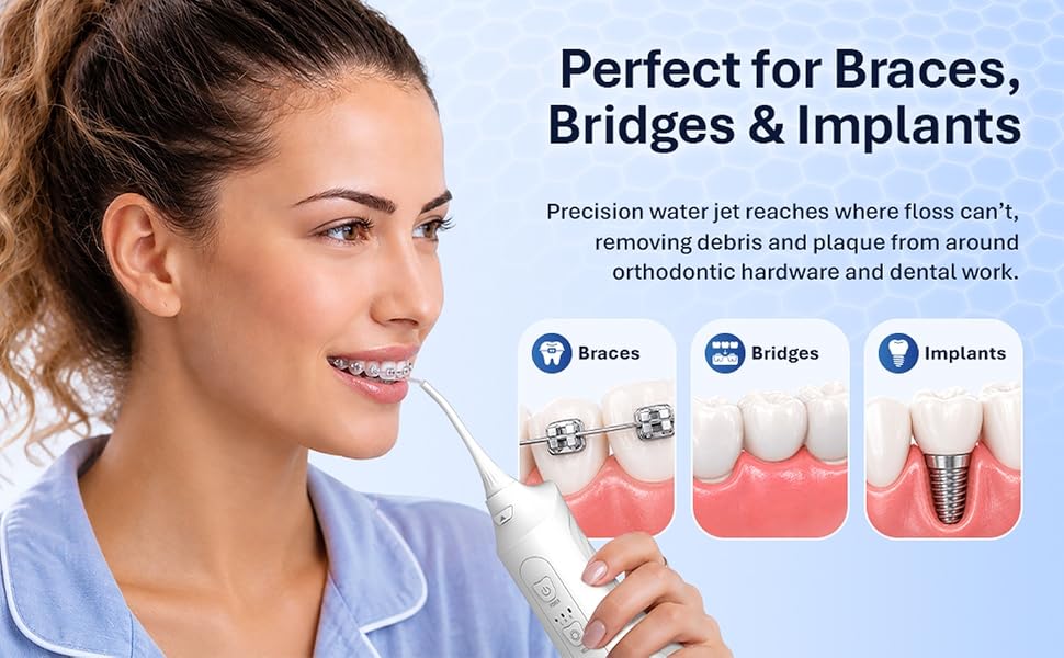 NeoFloss AquaPulse Pro WT288 water flosser for braces, bridges, and implants