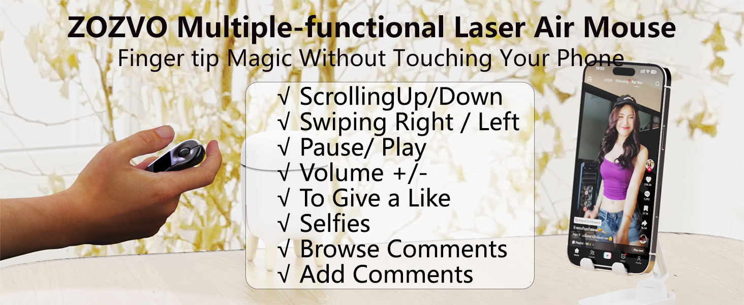 ZOZVO Multiple-functional Laser Air Mouse