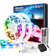 dalattin Led Lights for Bedroom 130ft RGB Led Strip Lights Color Changing Kit with 44 Keys Remote...