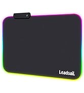 LeadsaiL RGB Gaming Mouse Pads 13.8*9.8inch Led Gaming Mouse Mat with 12 Lighting Modes, Non-Slip...
