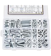 ZTF 188PCS M6 M8 M10 Hardware Nuts and Bolts Assortment Kit, Heavy Duty Metric Machine Screws Nut...