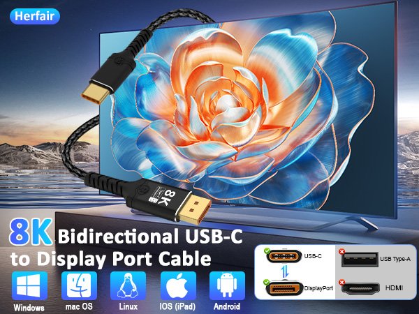 display port to usb c