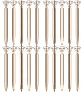 PASISIBICK 20 Rose Gold Diamond Pens Bling Diamond Gem Pen Décor Gifts for Women Bridesmaid Cowor...