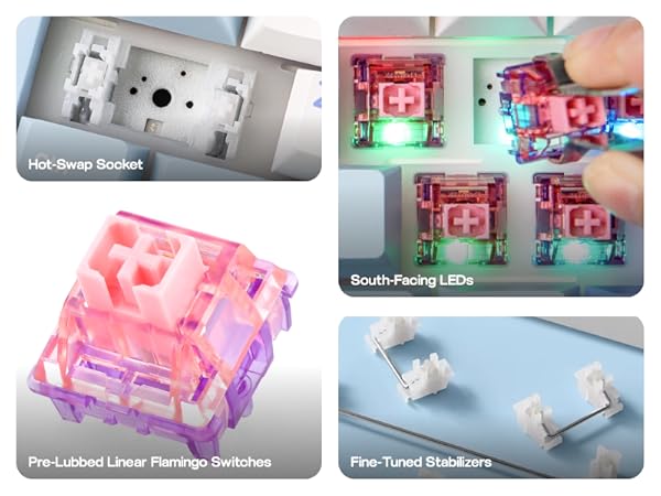 HE65 wireless gaming keyboard with screen and knob