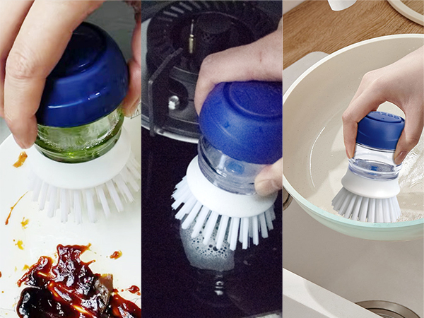Dish Scrubber with Soap Dispenser