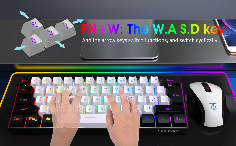 60 wireless keyboard and mouse