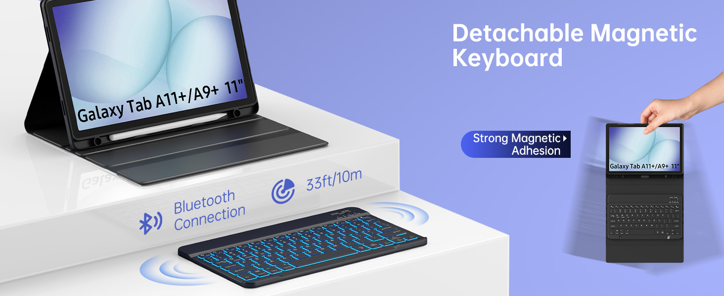 galaxy tab a9+ case with keyboard mouse