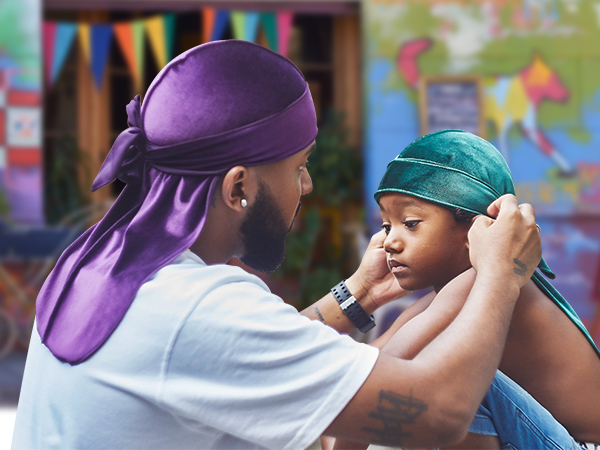 Velvet Purple durag &amp;amp; green durag